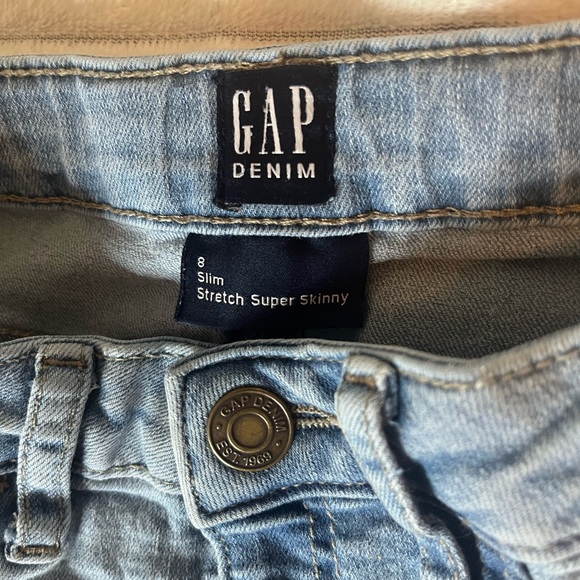 GAP Dark and Light Blue girl's Jeans3 bundle Excellent condition size8,L112 - Picture 3 of 11